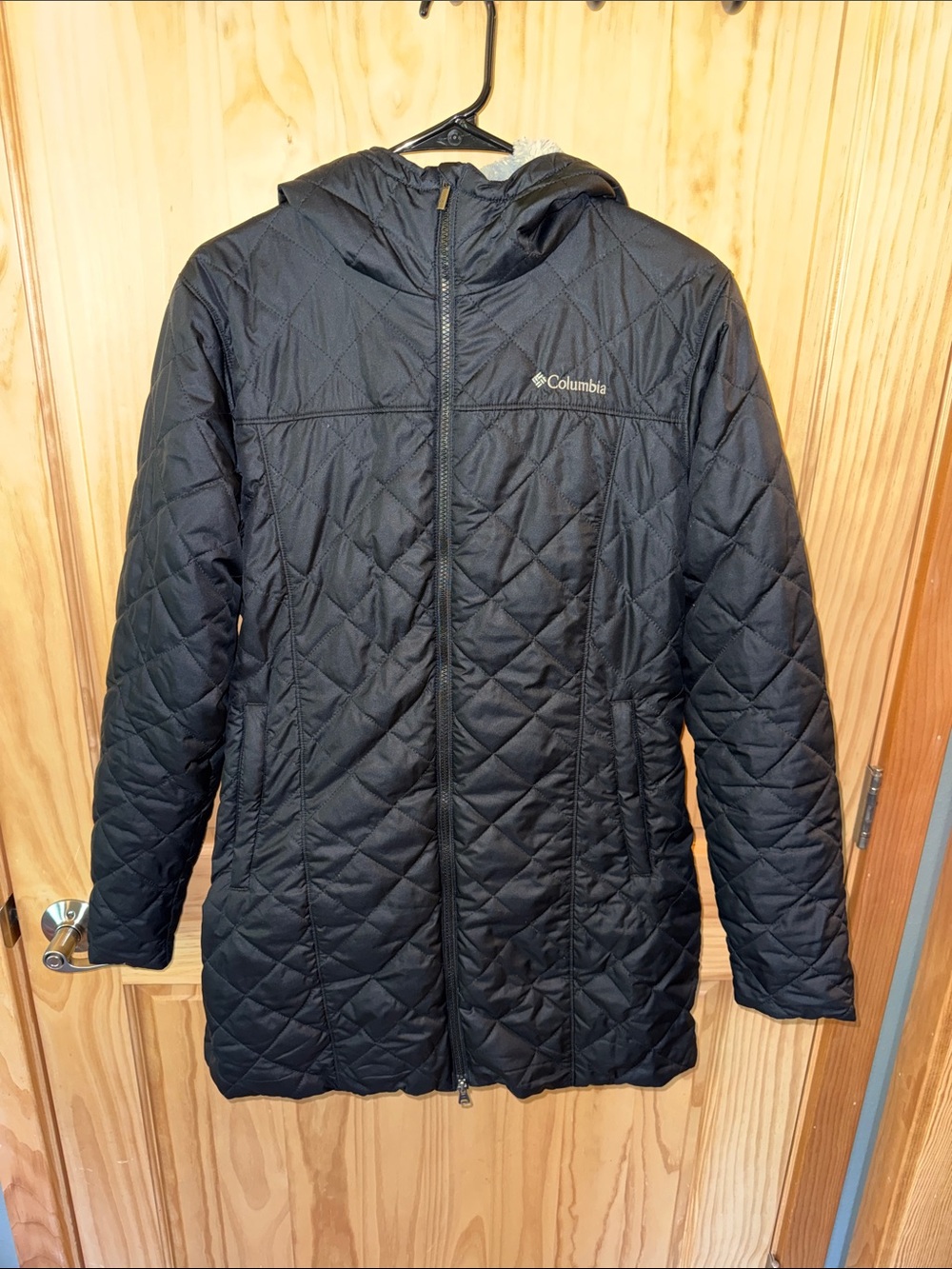 Women’s Columbia Black Quilted Hooded Puffer Coat